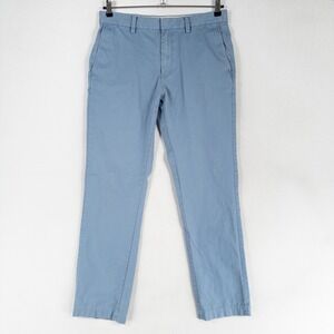 Banana Republic Pants Men 32 x 34 Blue Chino Cotton Flat Front Business Casual